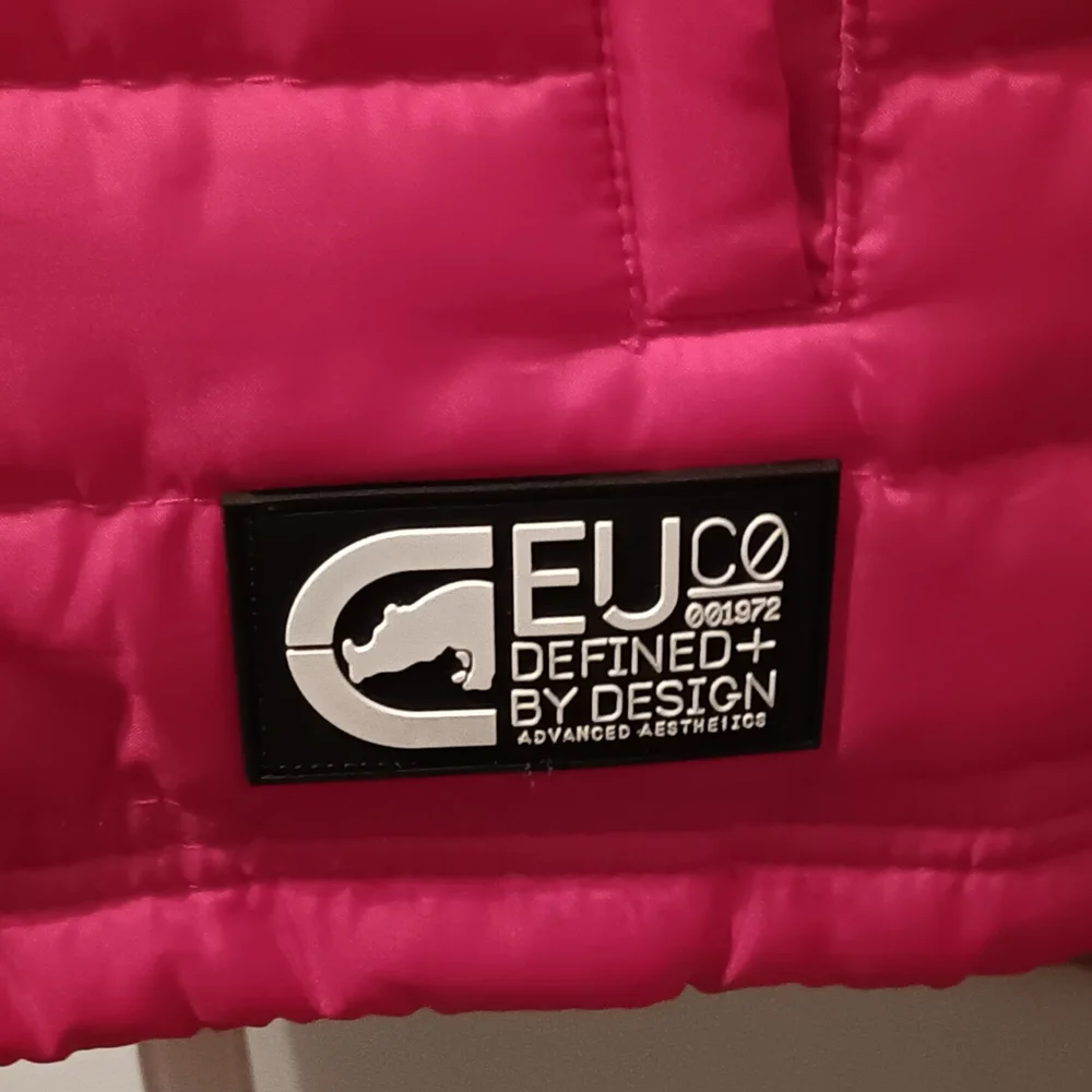 ECKO UNLTD Puffer Vest Mens Size XL Red/Black Hooded Full Zip Spell Out - Picture 6 of 16